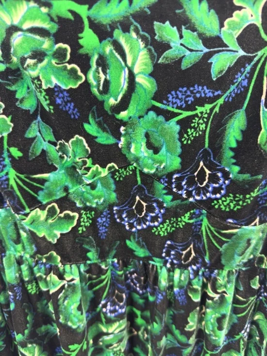 Torrid Midi Velvet Skater Dress Size 3X Floral Dark Forest Fairy Whimsigoth - Picture 5 of 12